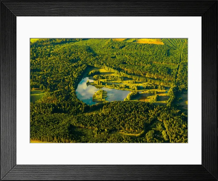 Framed Print : Luftaufnahmen der Lausitzer Heide- und Teichlandschaft Framed Print : Luftaufnahmen der Lausitzer Heide- und Teichlandschaft