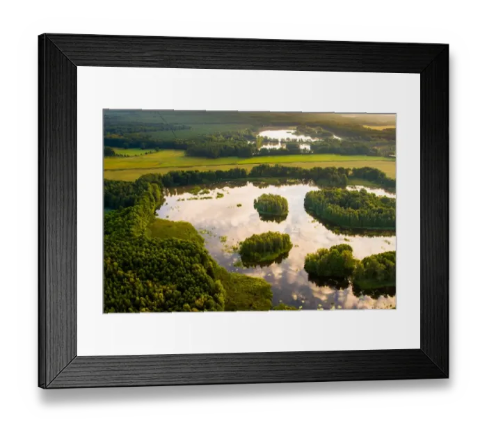 Framed Print : Luftaufnahmen der Lausitzer Heide- und Teichlandschaft Framed Print : Luftaufnahmen der Lausitzer Heide- und Teichlandschaft
