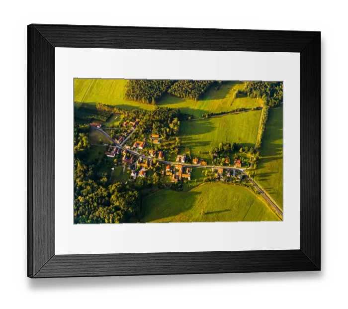 Framed Print : Luftaufnahmen der Lausitzer Heide- und Teichlandschaft