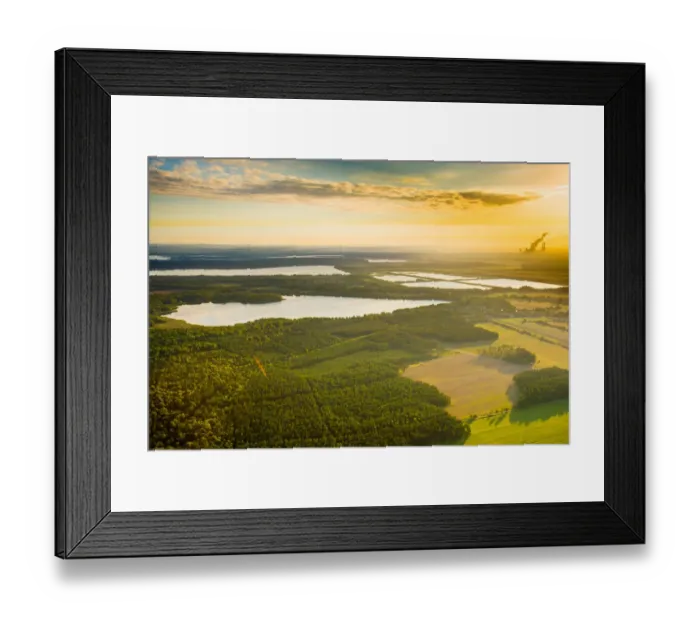 Framed Print : Luftaufnahmen der Lausitzer Heide- und Teichlandschaft Framed Print : Luftaufnahmen der Lausitzer Heide- und Teichlandschaft