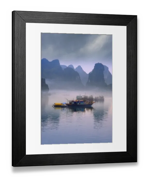 Framed Print : Junks on Halong Bay Framed Print : Junks on Halong Bay