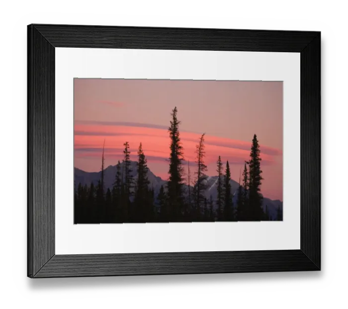 Framed Print : Elongated pink clouds over the Rocky Mountains Framed Print : Elongated pink clouds over the Rocky Mountains