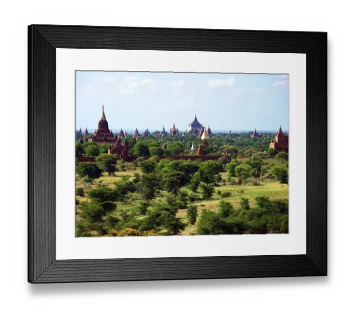 Framed Print : Bagan landscape of UNESCO archeologic site Myanmar Framed Print : Bagan landscape of UNESCO archeologic site Myanmar