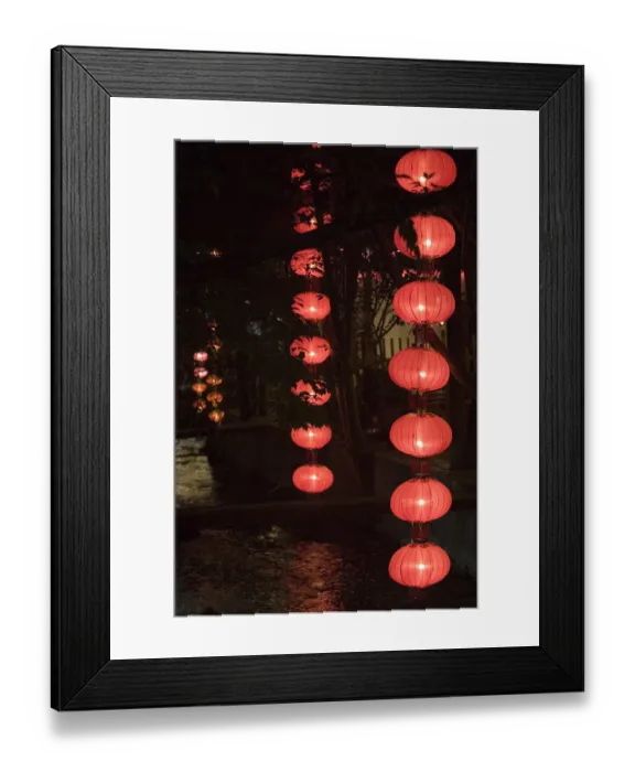 Framed Print : Chinese lanterns along street in lijiang Framed Print : Chinese lanterns along street in lijiang