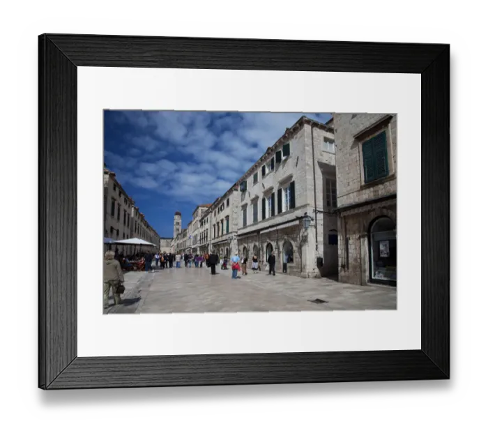 Framed Print : Placa Street in Dubrovnik Old Town Framed Print : Placa Street in Dubrovnik Old Town