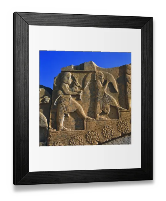 Framed Print : Bas-relief in Persepolis, Iran Framed Print : Bas-relief in Persepolis, Iran
