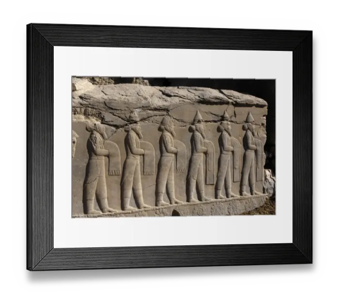 Framed Print : Bas-relief in Persepolis, Iran