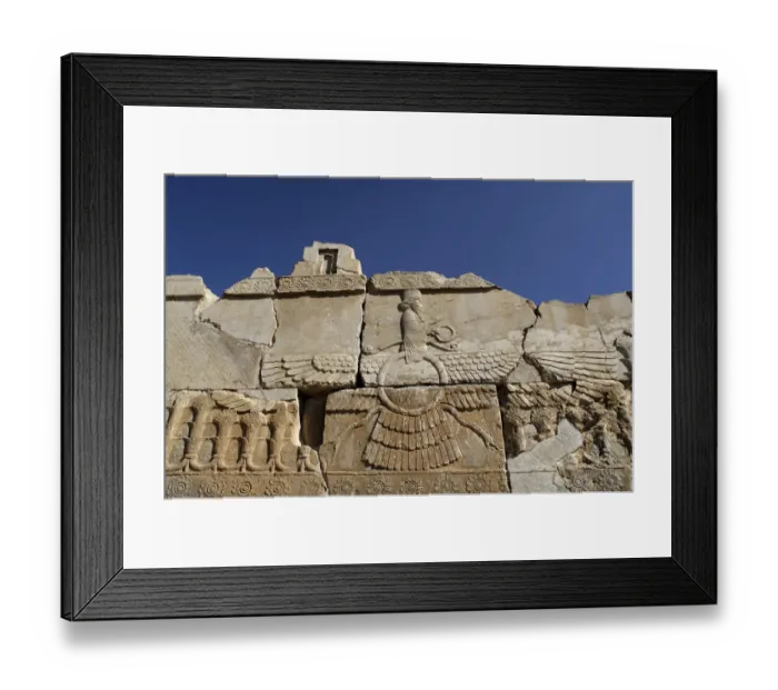 Framed Print : Bas-relief in Persepolis, Iran