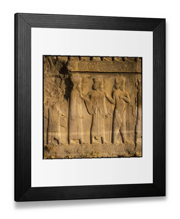 Framed Print : Bas-relief depicting Median dignitaries