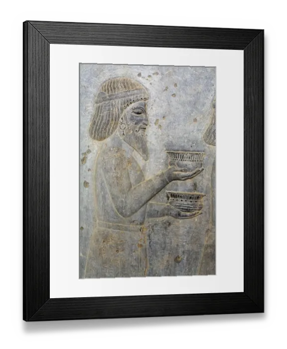 Framed Print : Bas-relief in Persepolis, Iran Framed Print : Bas-relief in Persepolis, Iran