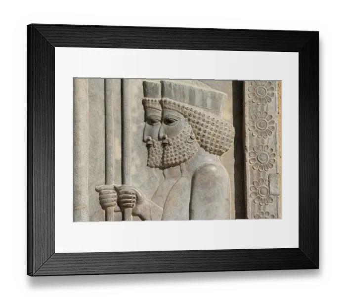 Framed Print : Bas-relief of two Persians guard, Persepolis