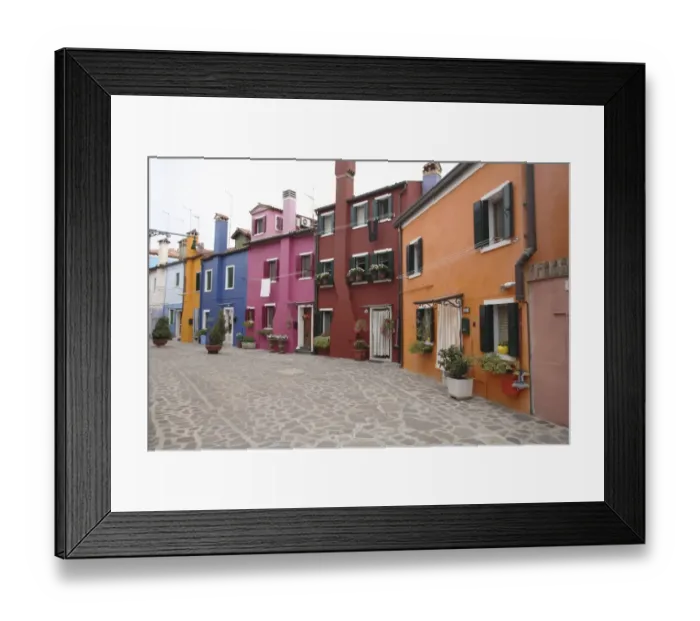 Framed Print : Townscape at Burano island Framed Print : Townscape at Burano island