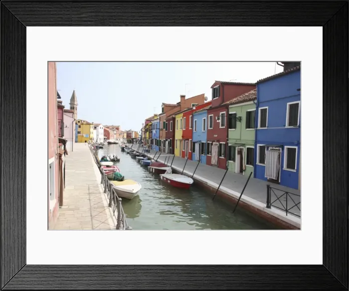 Framed Print : Canal at Burano island Framed Print : Canal at Burano island