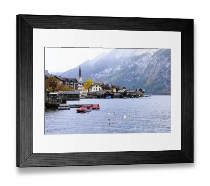 Framed Print : Hallstatt Lake and Church of St. Mary the Virgin Framed Print : Hallstatt Lake and Church of St. Mary the Virgin