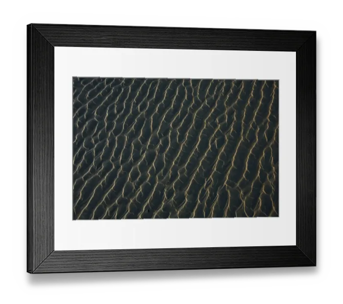 Framed Print : Ripples Form In The Sand At Chestermans Beach And Frank Island Near Tofino; British Columbia Canada