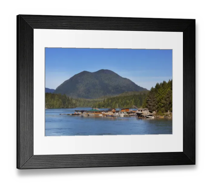 Framed Print : Float Homes In The Harbour; Tofino British Columbia Canada