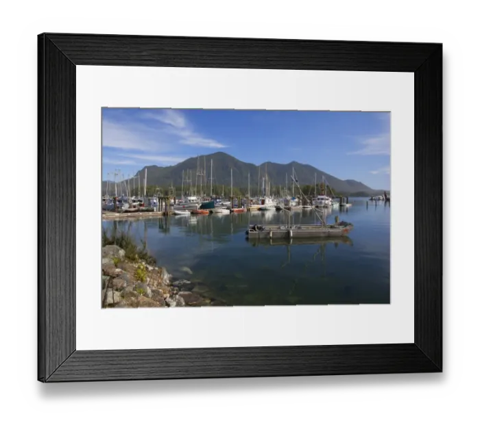 Framed Print : Fishermans Wharf; Tofino British Columbia Canada