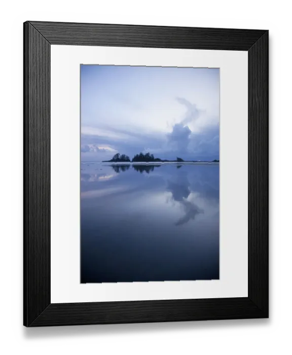 Framed Print : Clouds At Sunset Over Chestermans Beach And Franks Island Near Tofino; British Columbia Canada