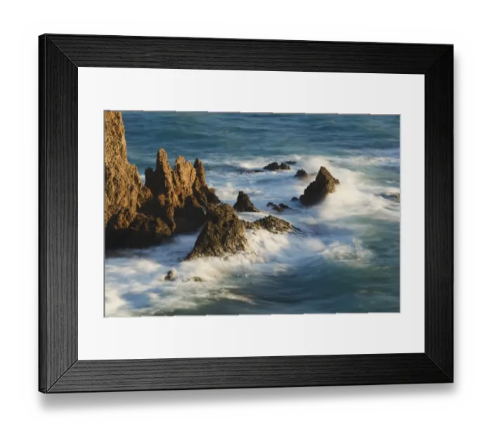 Framed Print : Waves breaking on the arrecife de las sirenas or mermaids reef in cabo de gata-nijar natural park; almeria province spain Framed Print : Waves breaking on the arrecife de las sirenas or mermaids reef in cabo de gata-nijar natural park; almeria province spain