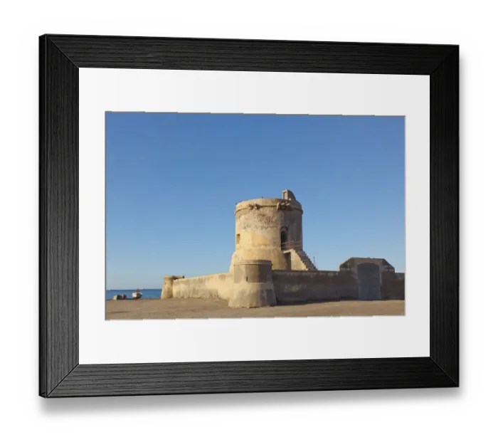 Framed Print : Old civil guard barracks; cabo de gata almeria province spain Framed Print : Old civil guard barracks; cabo de gata almeria province spain