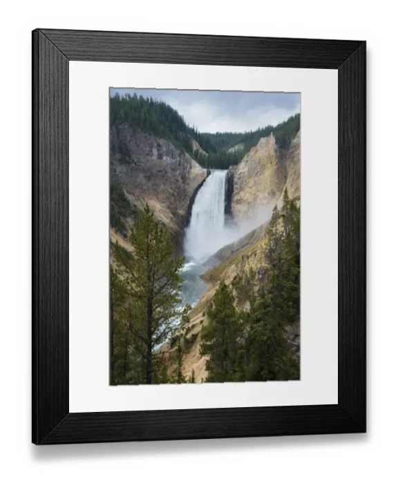 Framed Print : Lower Yellowstone Waterfall Framed Print : Lower Yellowstone Waterfall