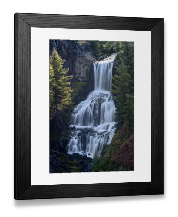 Framed Print : Waterfall, Yellowstone National Park Framed Print : Waterfall, Yellowstone National Park