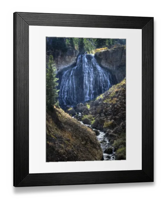Framed Print : Waterfall, Yellowstone National Park Framed Print : Waterfall, Yellowstone National Park