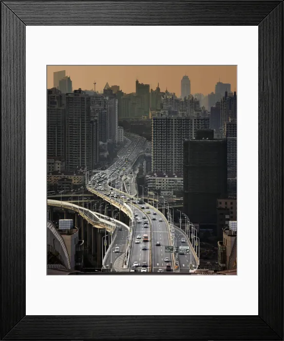 Framed Print : Elevated Roadway, Shanghai Framed Print : Elevated Roadway, Shanghai