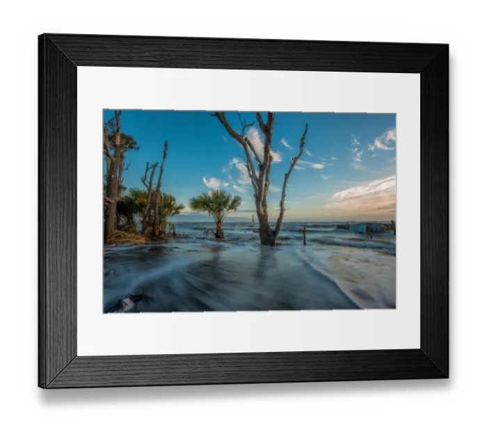 Framed Print : High Tide at Folly Beach Framed Print : High Tide at Folly Beach