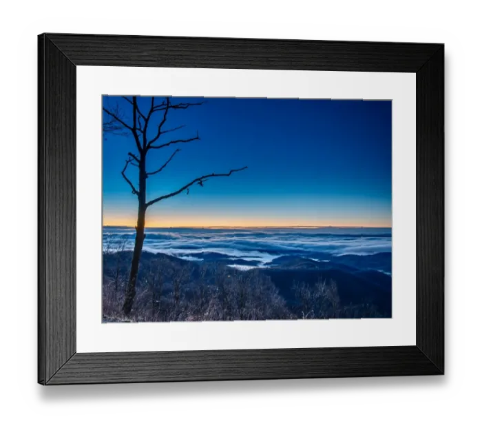 Framed Print : Frozen Fog at the Blue Ridge Mountains Framed Print : Frozen Fog at the Blue Ridge Mountains