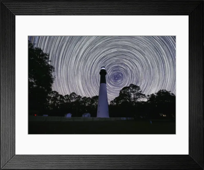 Framed Print : Saint Helena Light House Star Trails Framed Print : Saint Helena Light House Star Trails