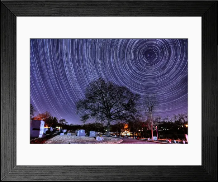 Framed Print : Graveyard star trails Framed Print : Graveyard star trails