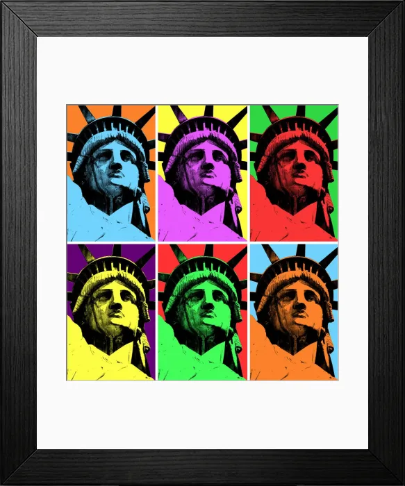 Framed Print : Lady Liberty Pop Art Framed Print : Lady Liberty Pop Art