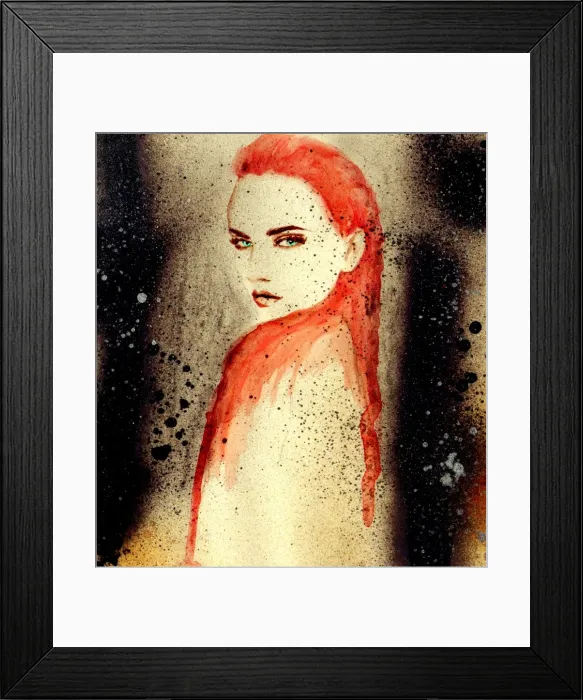 Framed Print : In bloom. Watercolor and acrylic on paper Framed Print : In bloom. Watercolor and acrylic on paper