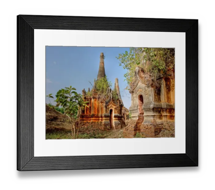 Framed Print : Ancient pagodas of Indein, Myanmar Framed Print : Ancient pagodas of Indein, Myanmar