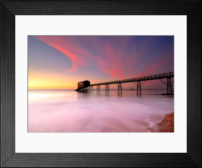 Framed Print : Lifeboat launch