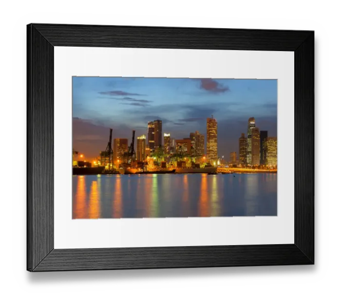 Framed Print : Portland of Singapore City Skyline Framed Print : Portland of Singapore City Skyline