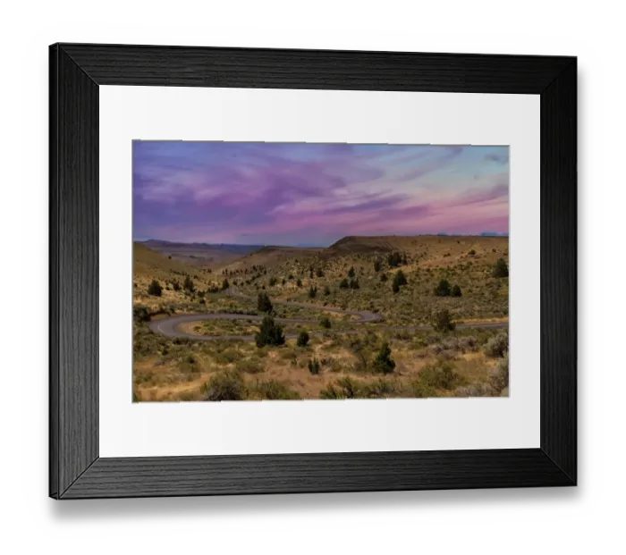 Framed Print : Winding Highwat in Central Oregon Framed Print : Winding Highwat in Central Oregon