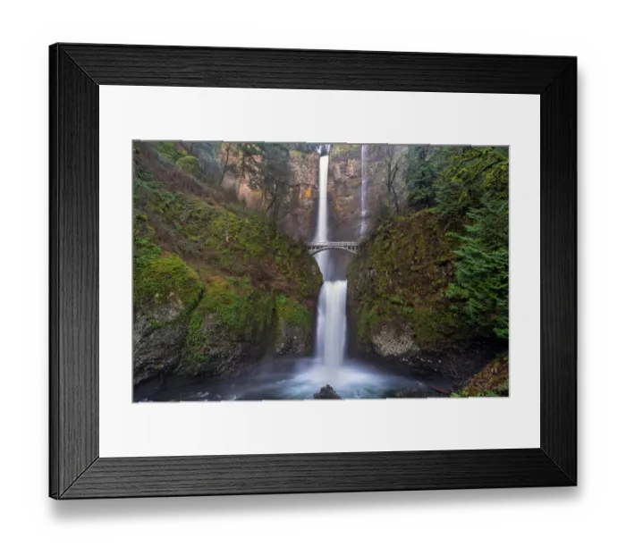 Framed Print : Multnomah Falls in Springtime Framed Print : Multnomah Falls in Springtime