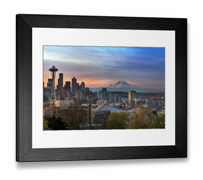Framed Print : Seattle City at Sunrise