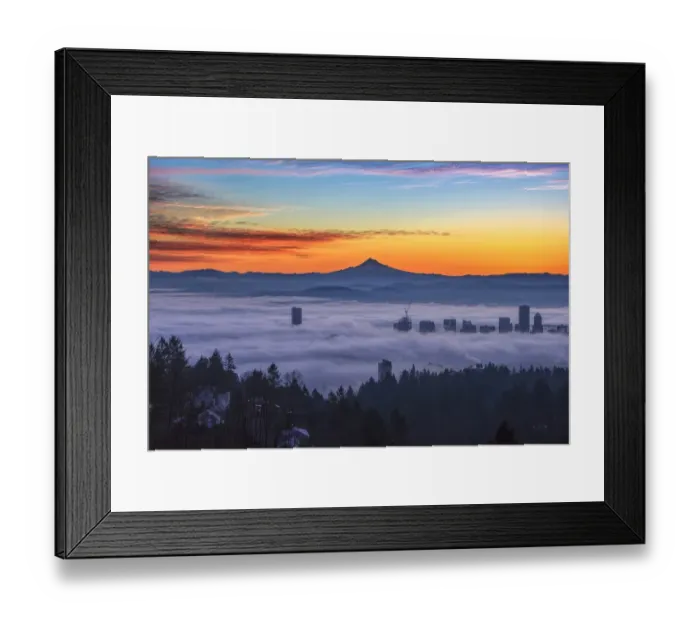 Framed Print : Color, fog and mountain Framed Print : Color, fog and mountain