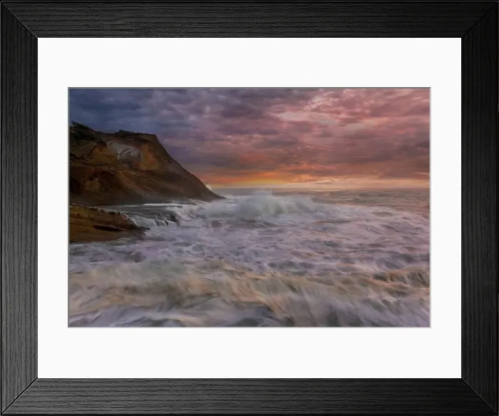 Framed Print : Sunset at Cape Kiwanda Framed Print : Sunset at Cape Kiwanda