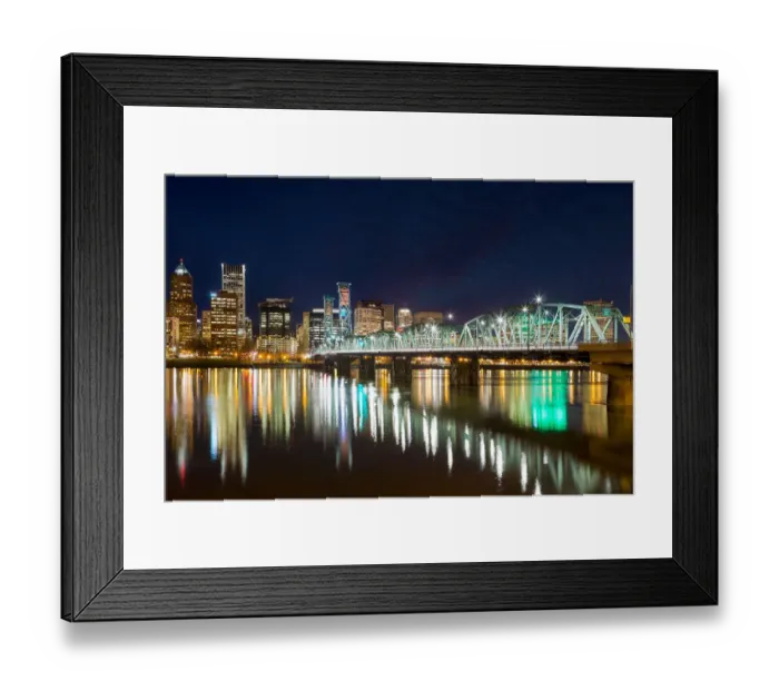 Framed Print : Portland Oregon Skyline at Blue Hour Framed Print : Portland Oregon Skyline at Blue Hour