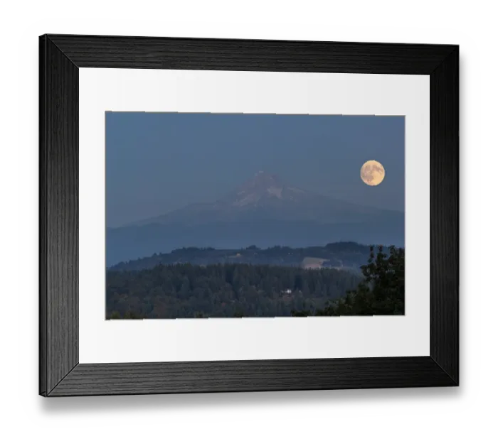 Framed Print : Moonrise over Mount Hood Oregon Framed Print : Moonrise over Mount Hood Oregon
