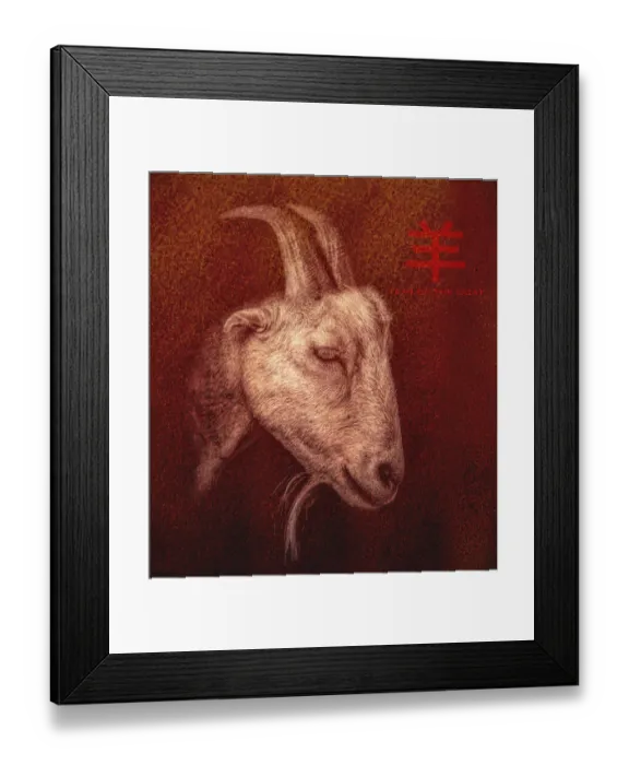 Framed Print : Chinese New Year Goat Portrait