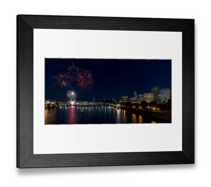 Framed Print : Fourth of July Fireworks in Portland Oregon Framed Print : Fourth of July Fireworks in Portland Oregon