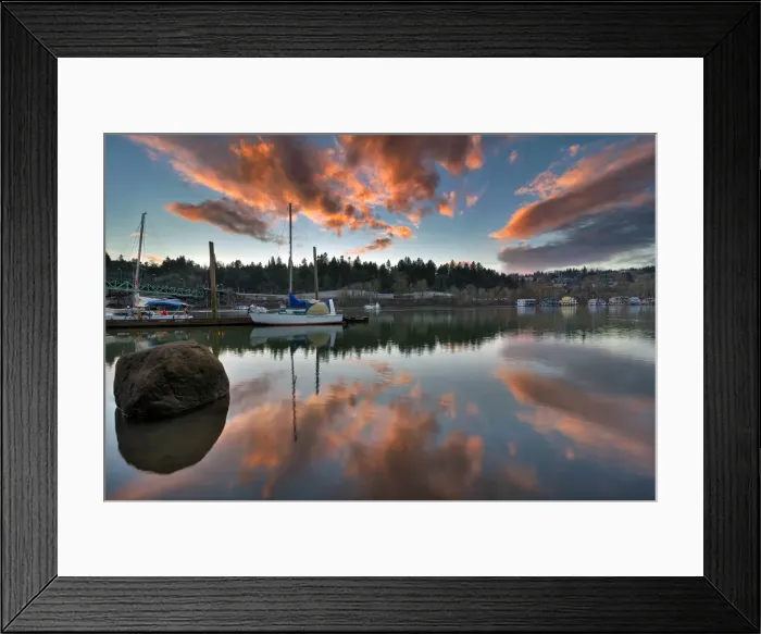 Framed Print : Willamette River Sunset Framed Print : Willamette River Sunset