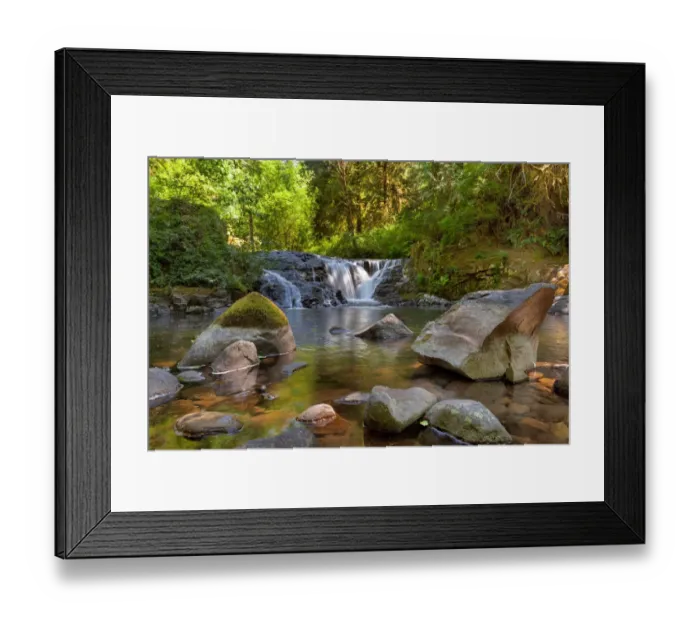 Framed Print : Waterfall at Sweet Creek in Oregon Framed Print : Waterfall at Sweet Creek in Oregon