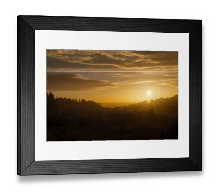 Framed Print : Sunset in Happy Valley Oregon Framed Print : Sunset in Happy Valley Oregon