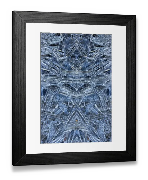Framed Print : Frozen Pond Macro Symmetry Pattern Framed Print : Frozen Pond Macro Symmetry Pattern